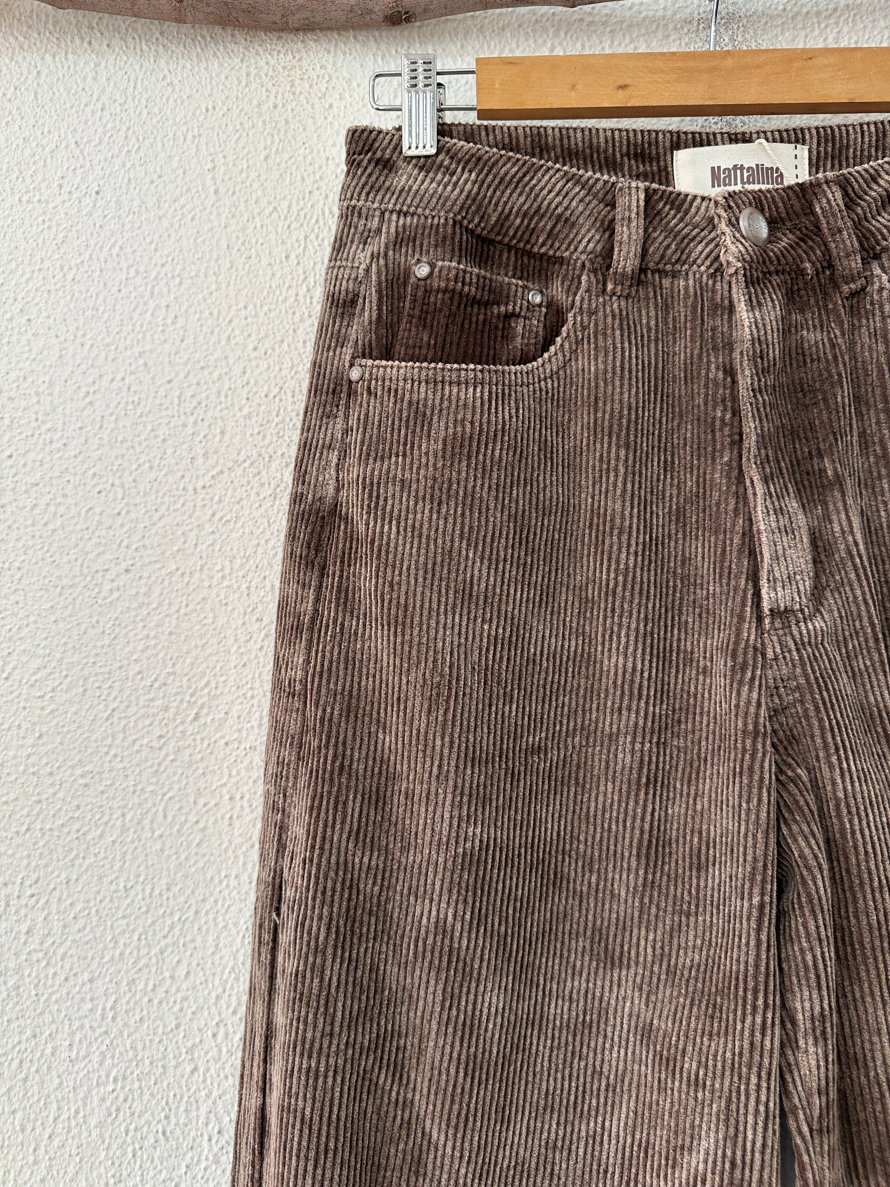 Calças baggy em bombazina pré-lavada WASH