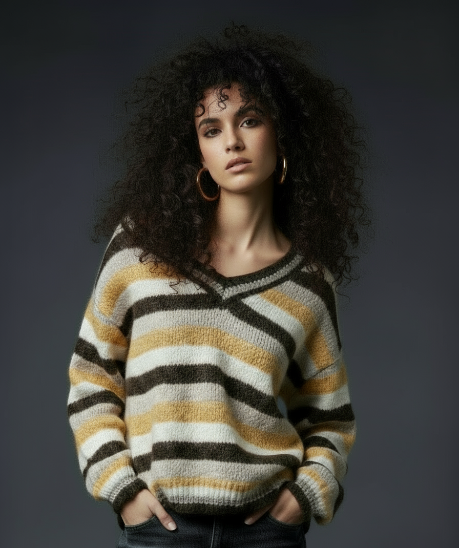 Camisola de malha c/detalhe em dourado LIZZA