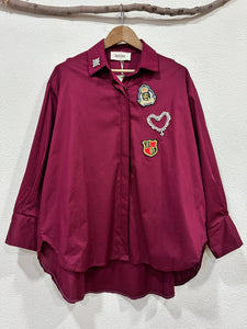 Camisa oversize c/aplicações ROYAL