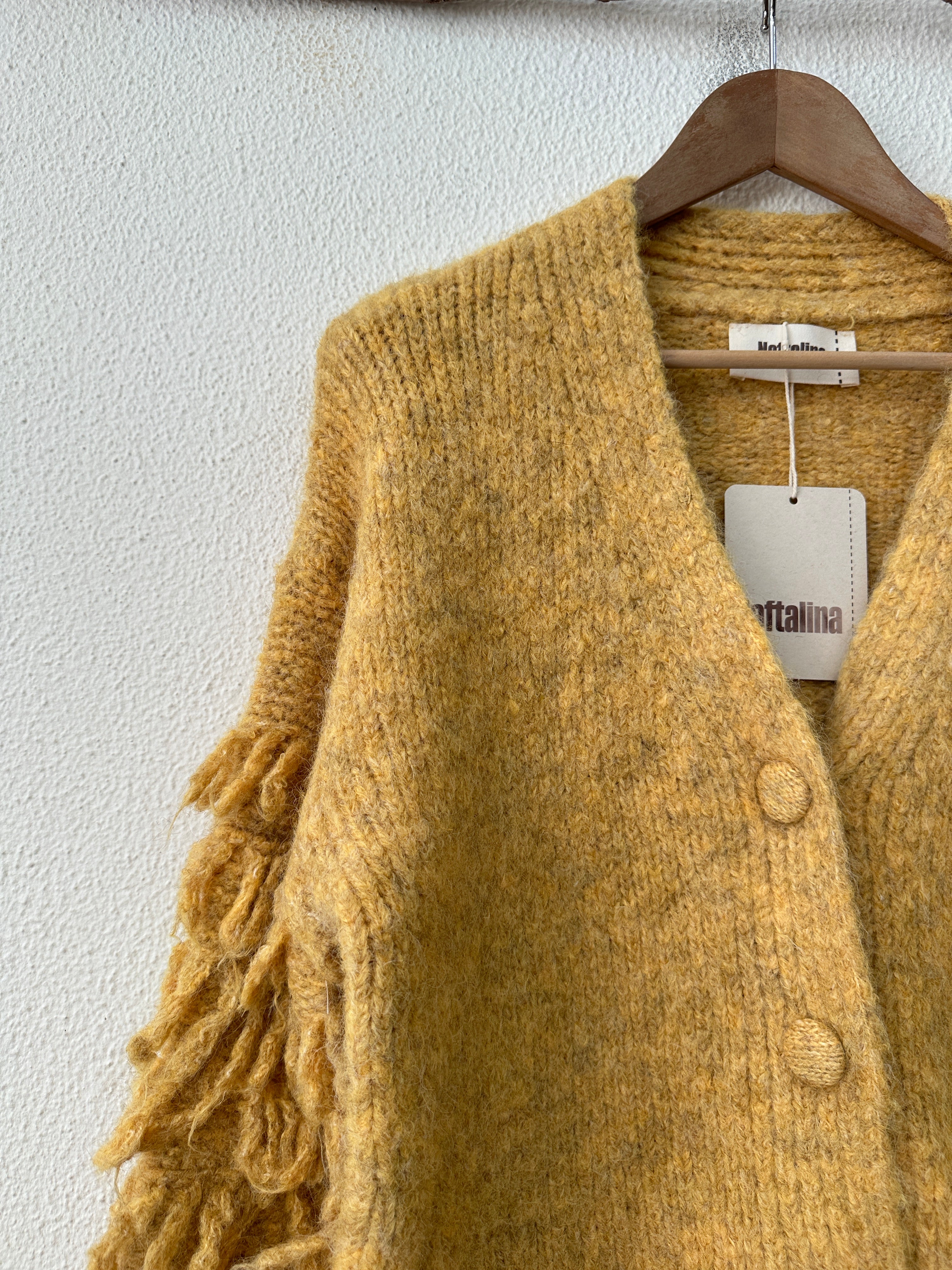 Casaco de malha c/ franjas MIELE