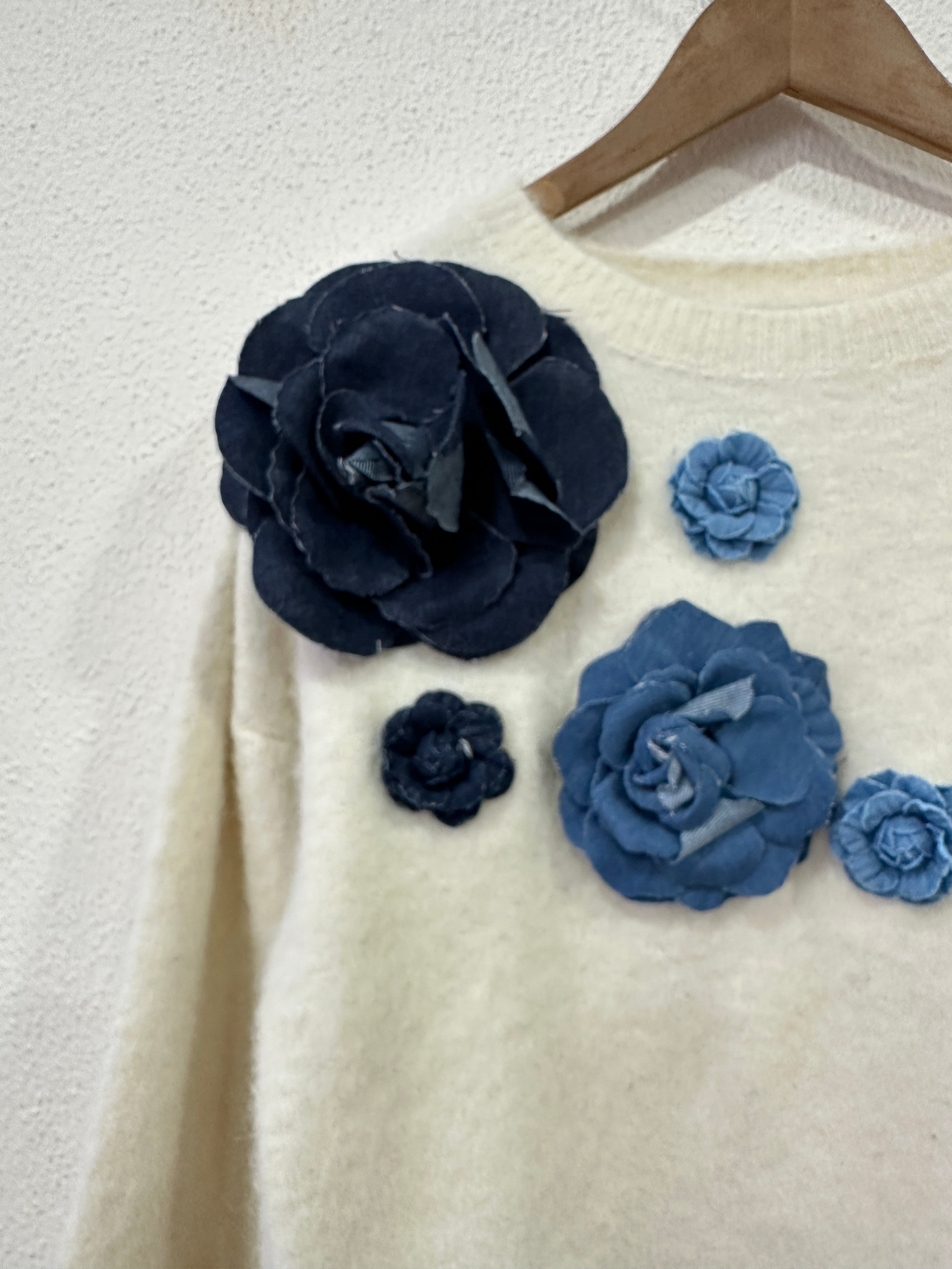 Camisola de malha c/ aplicações DENIM