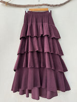 Load image in the gallery viewer,Saia em microbombazina c/ folhos ASPEN
