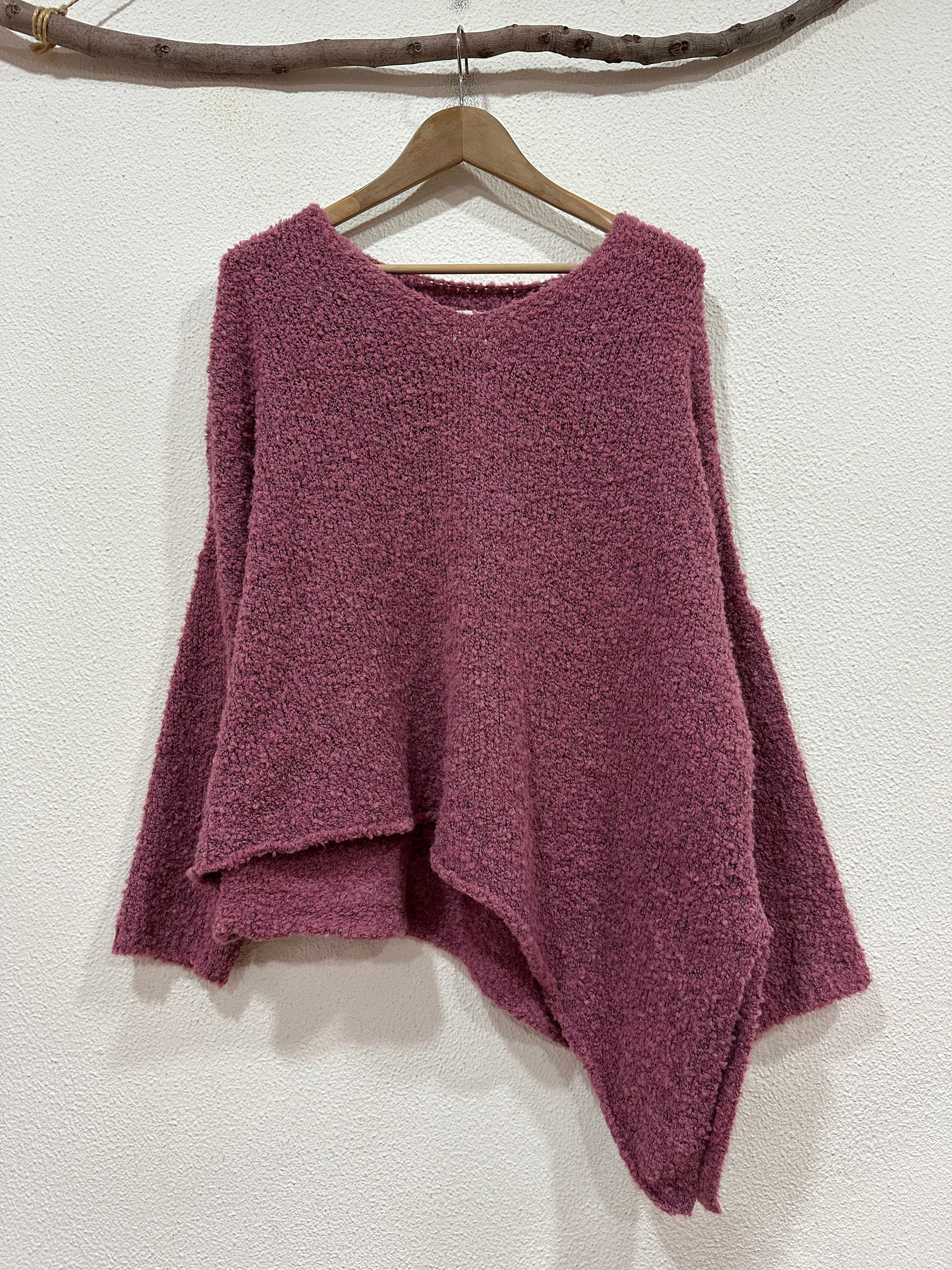 Camisola de malha oversise assimétrica YOLANDA