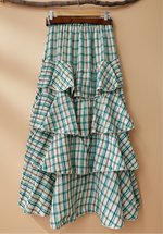 Carregar imagem no visualizador da galeria, Saia assimétrica c/ folhos YVOIRE
