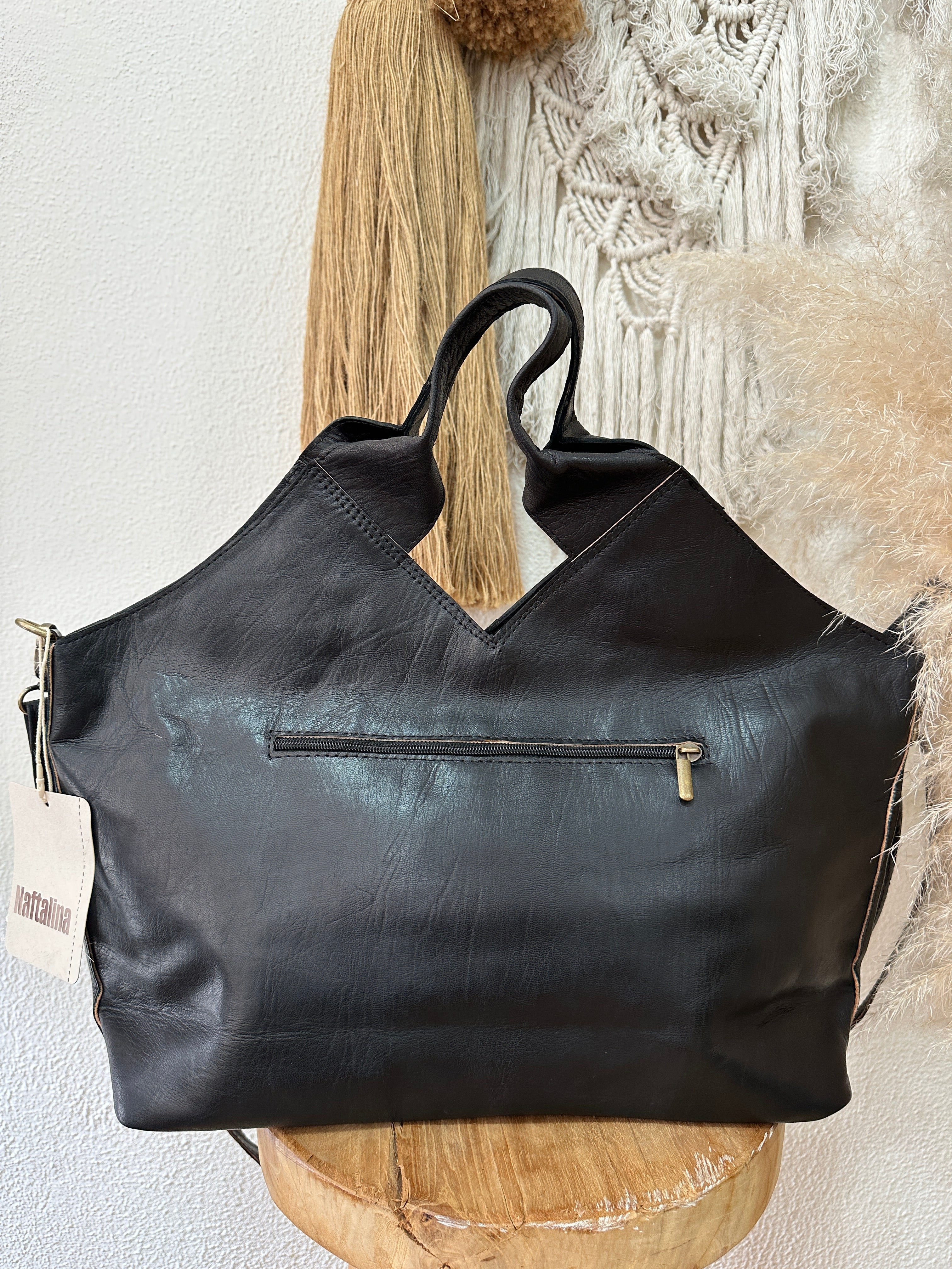 Mala em pele entrançada NAAM