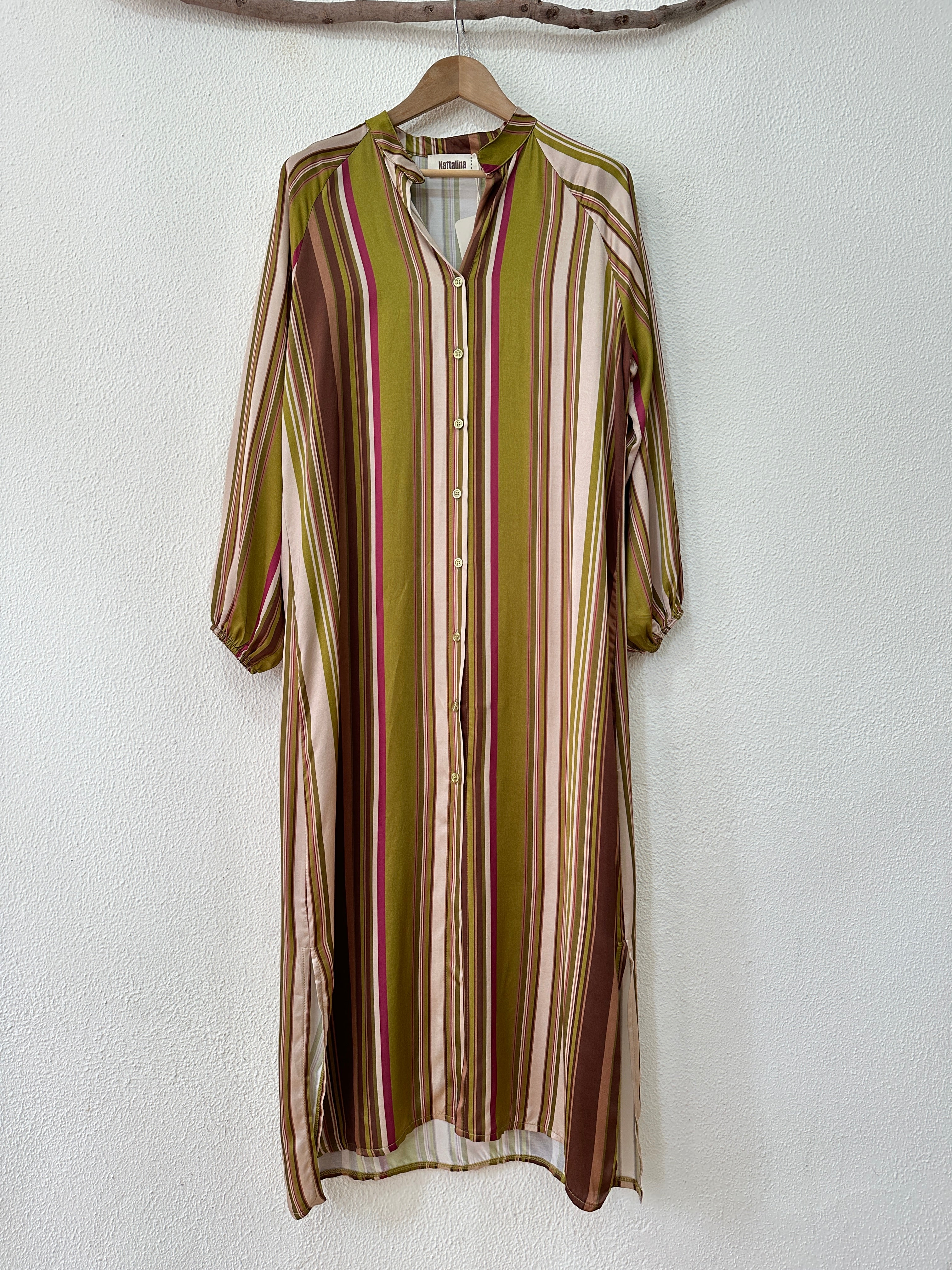 Vestido-camiseiro c/ seda CORA