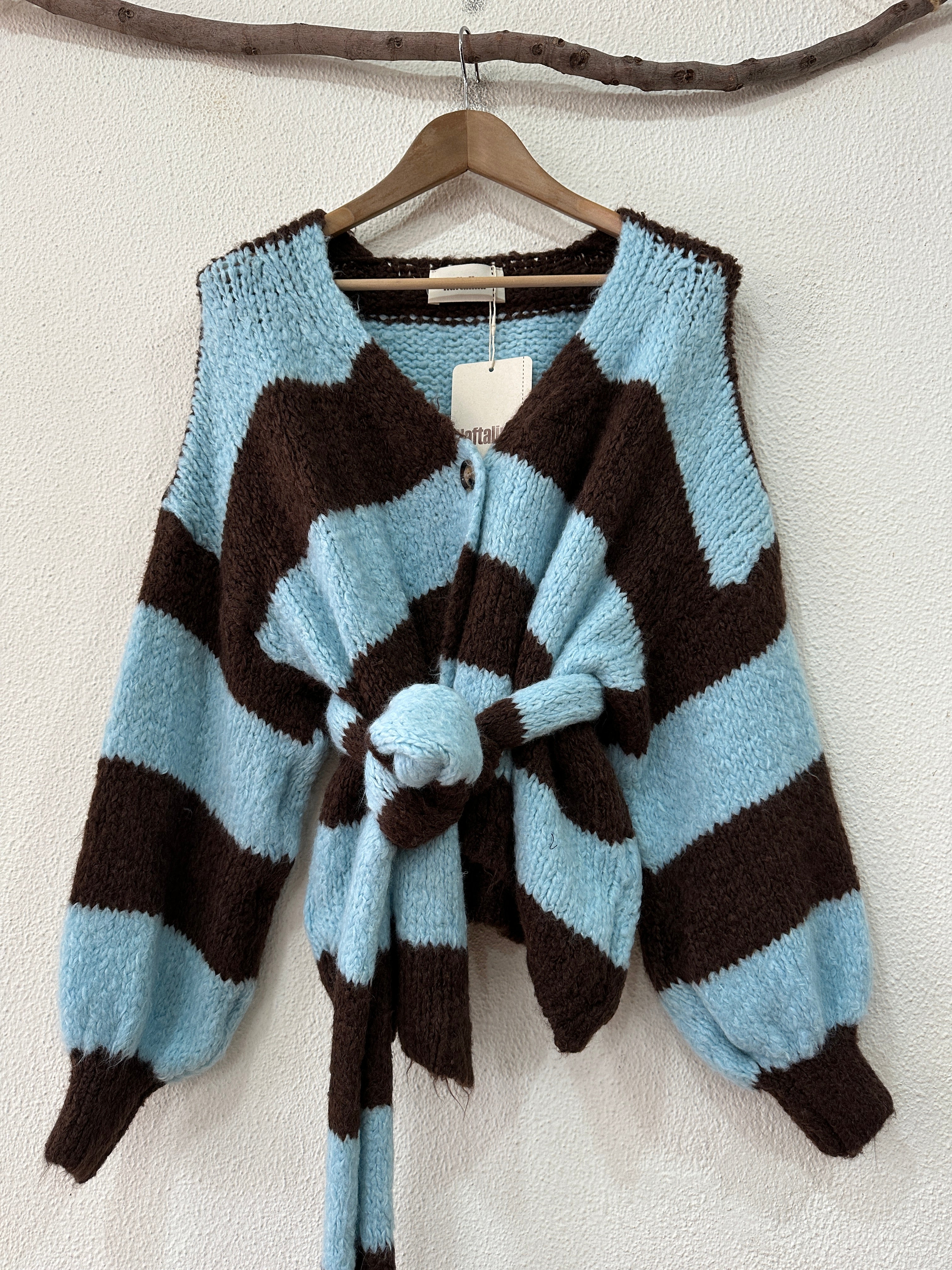 Casaco de malha c/ cachecol BUBBLY