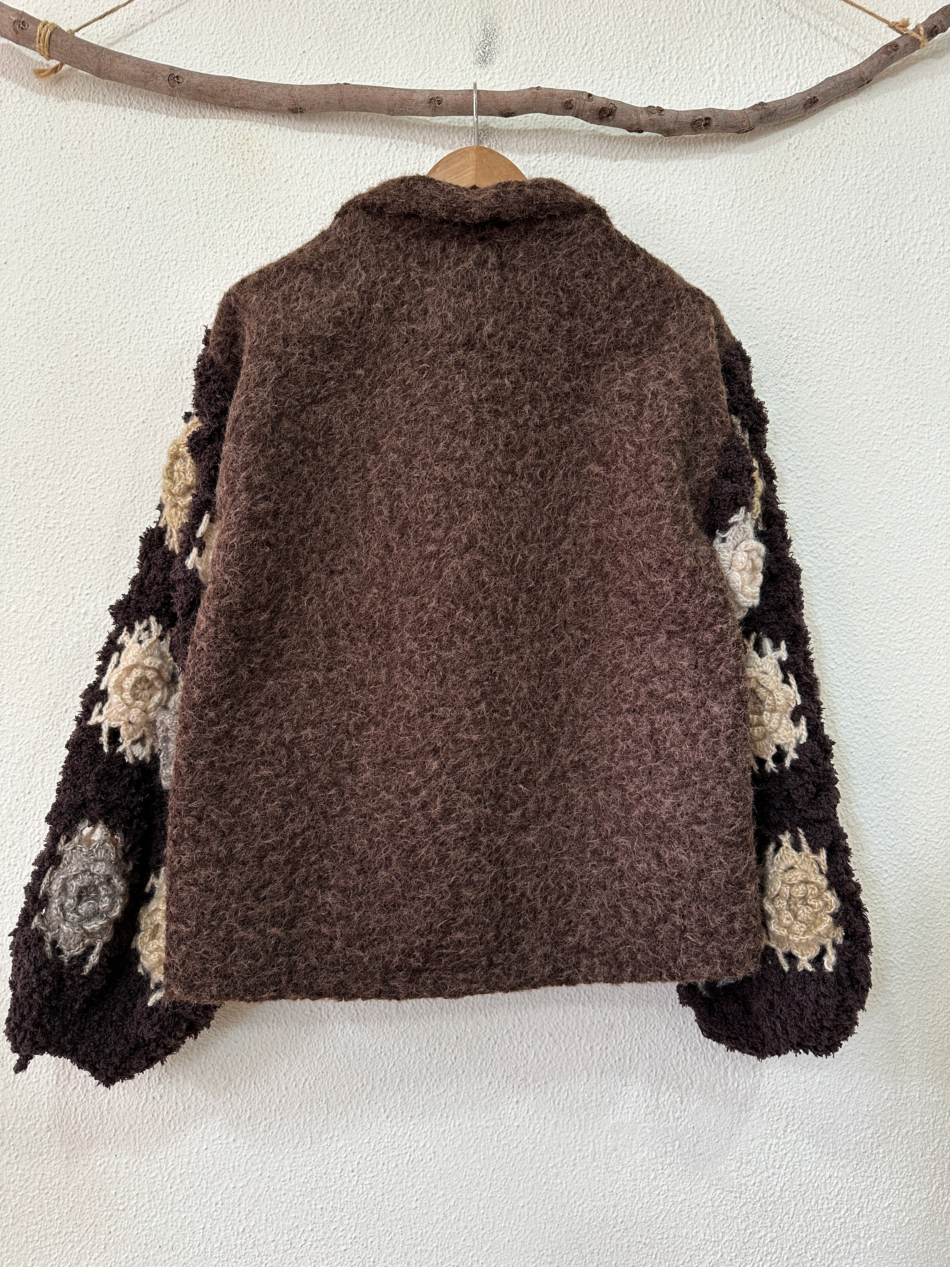 Casaco de fazenda c/ mangas em crochet LUCY