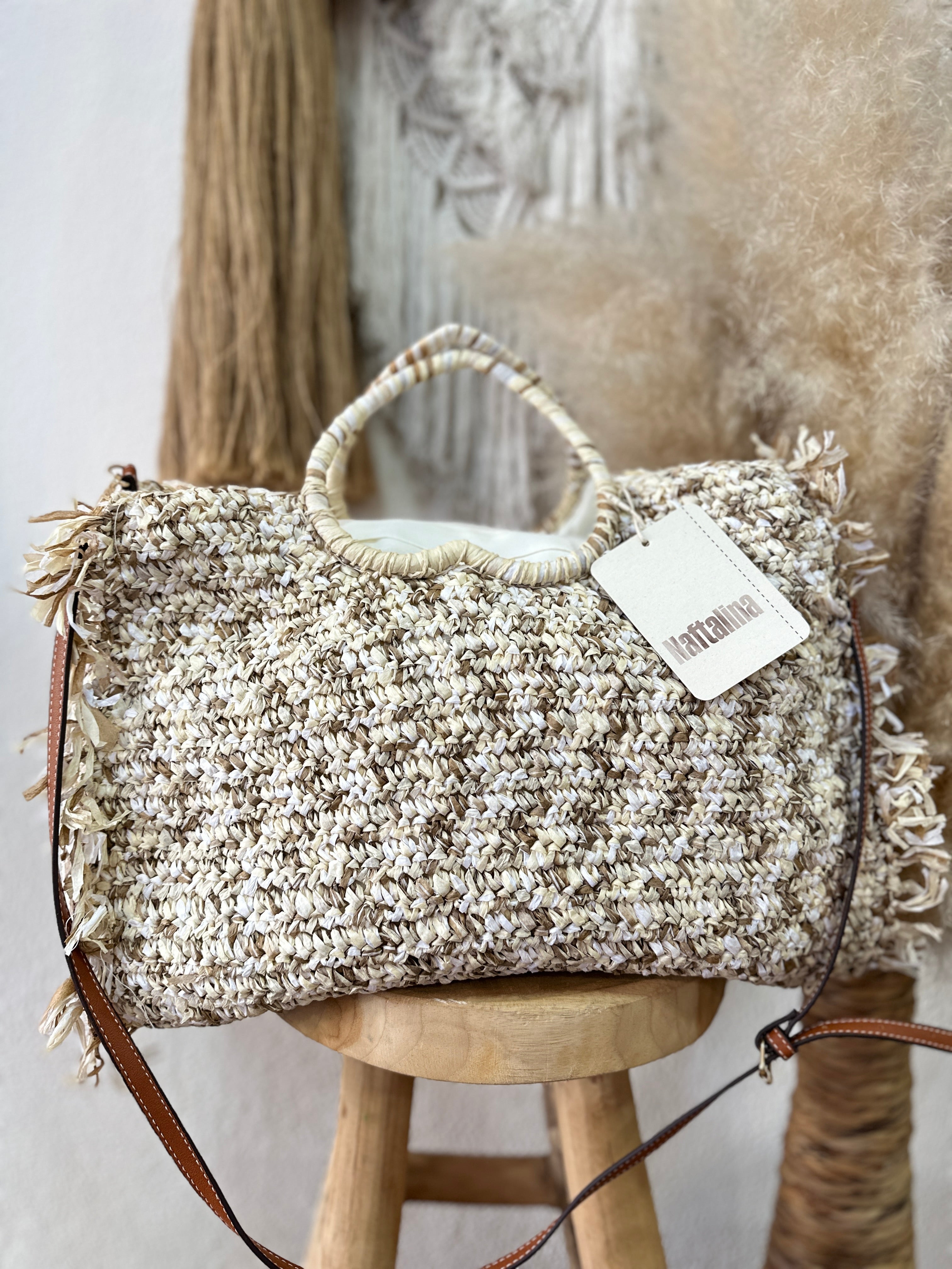 Mala em ráfia c/franjas TERESA