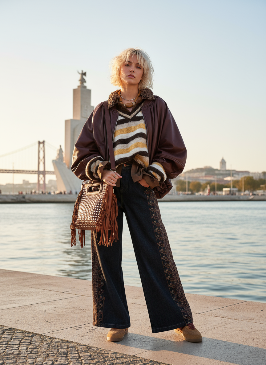 Bomber oversize em ecopele VINO