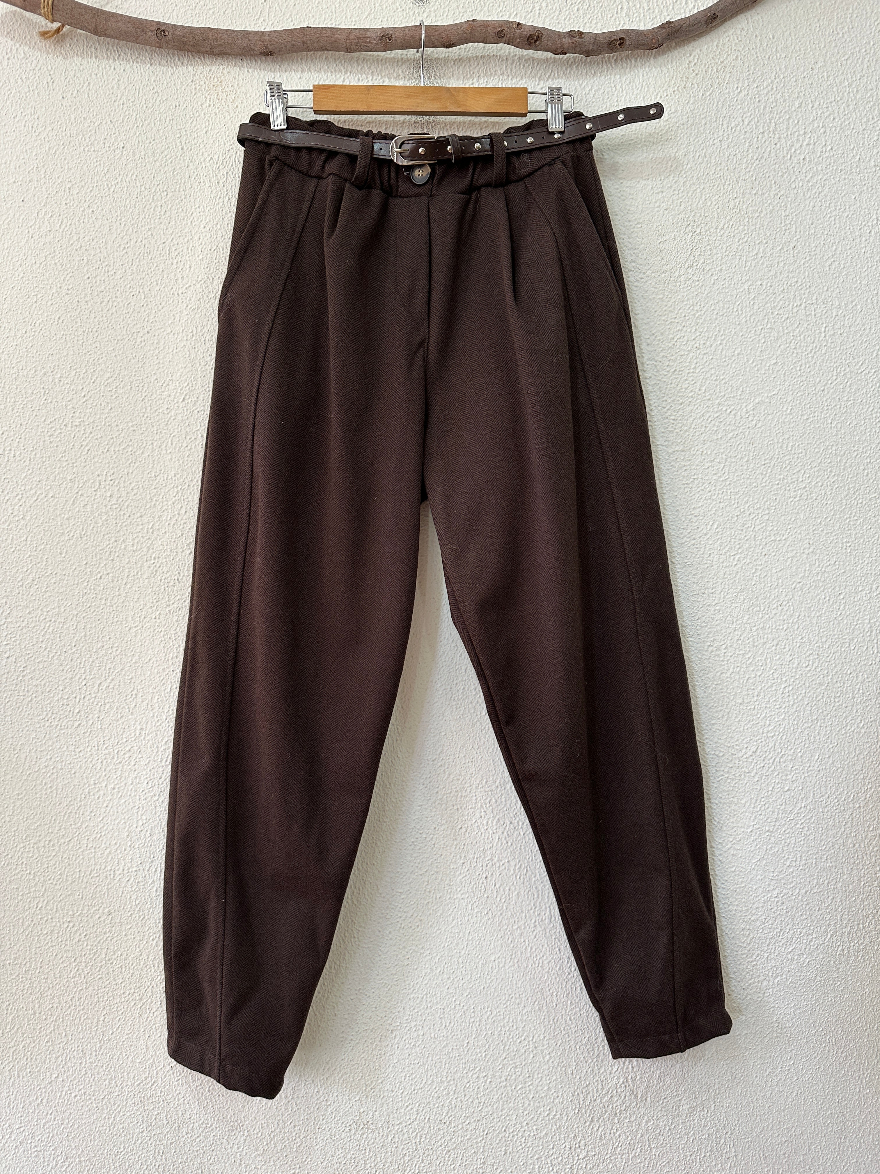 Calças estilo baggy em malha espinhada PRIYA