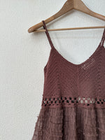Load image in the gallery viewer,Vestido em crochet c/ tule BERBER

