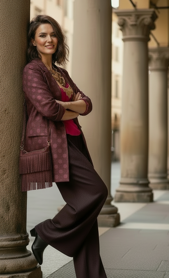 Blazer forrado c/cinto DAPPLE