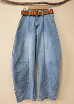 Carica l'immagine nel visualizzatore della galleria,Calças denim modelo baggy HONEYCUP
