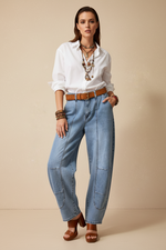 Carica l'immagine nel visualizzatore della galleria,Calças denim modelo baggy HONEYCUP
