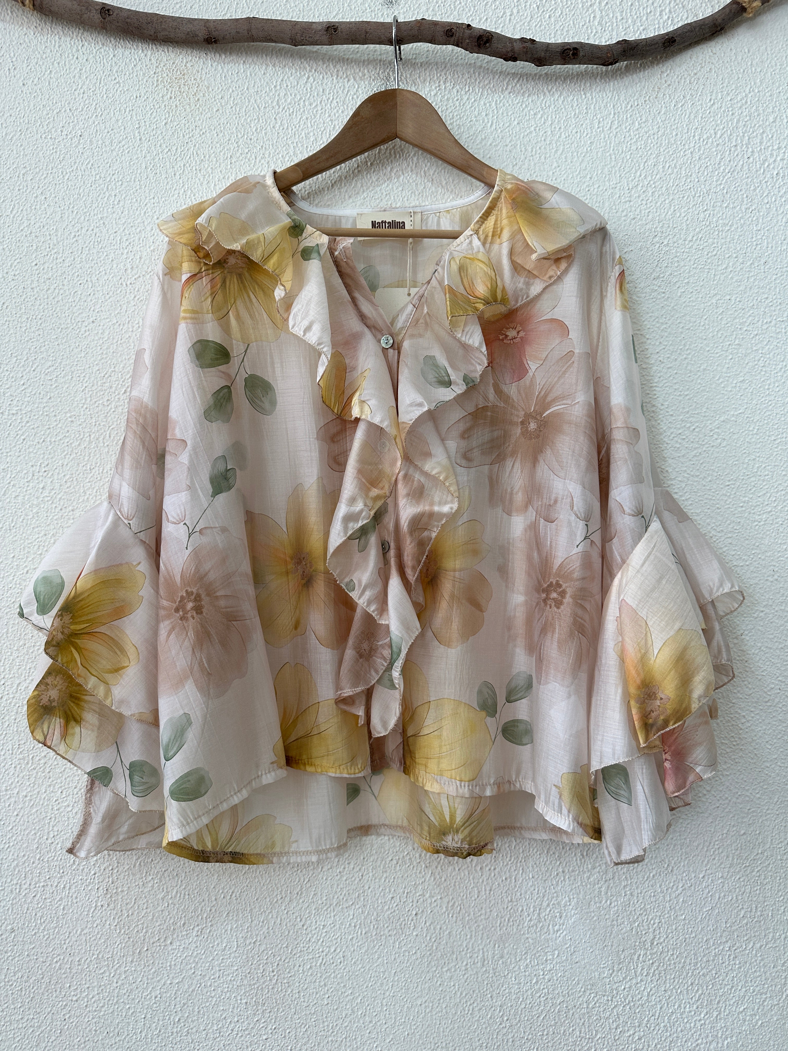 Camisa c/folhos BRETAGNE