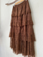 Carregar imagem no visualizador da galeria, Saia em renda c/ folhos CLEO
