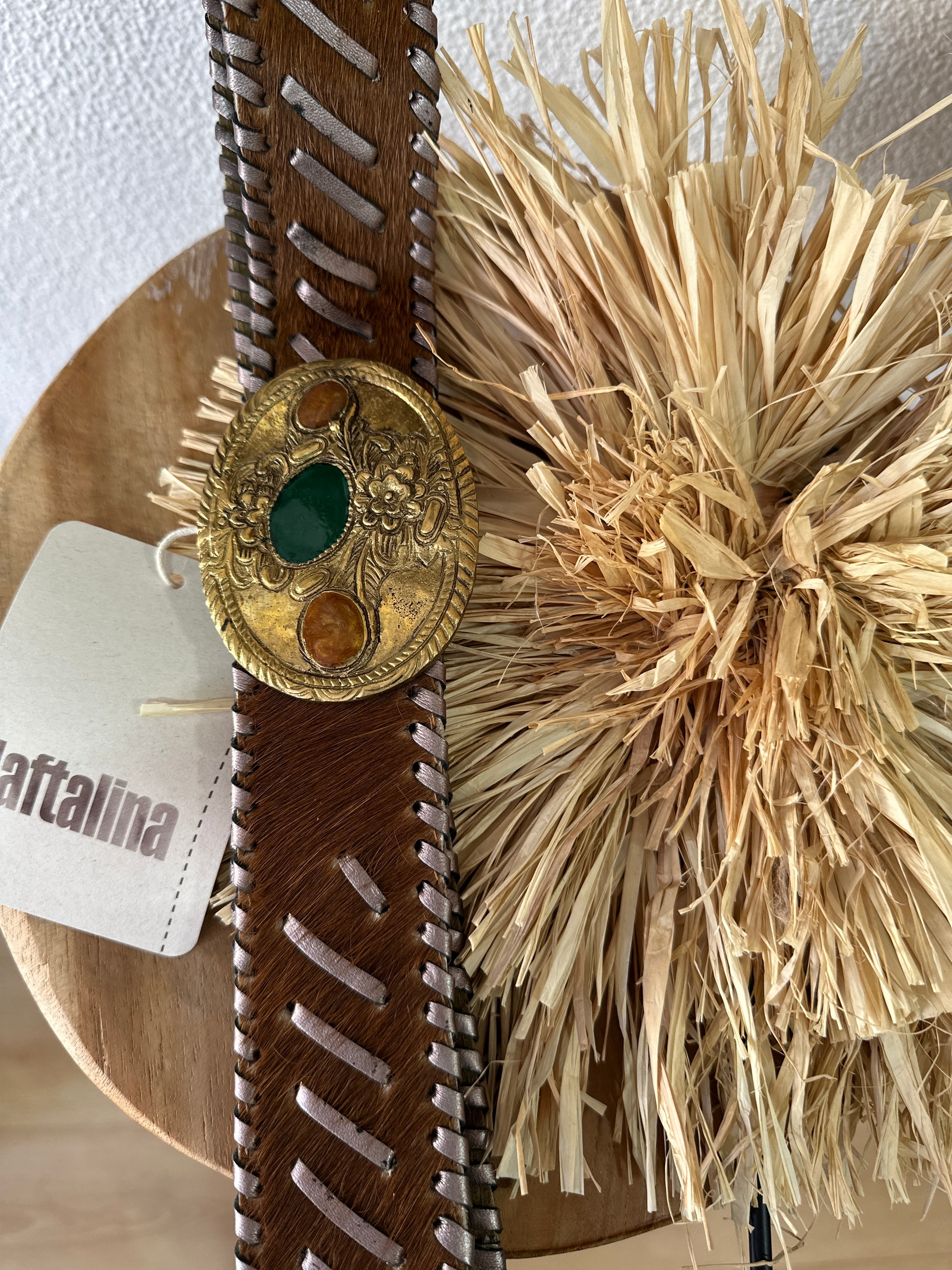 Cinto em pele c/ fivela destacável PRICHA