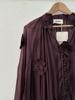 Load image in the gallery viewer,Vestido comprido em chiffon c/aplicações FARAJI
