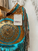 Carregar imagem no visualizador da galeria, Mala em pele c/franjas CALLIOPE
