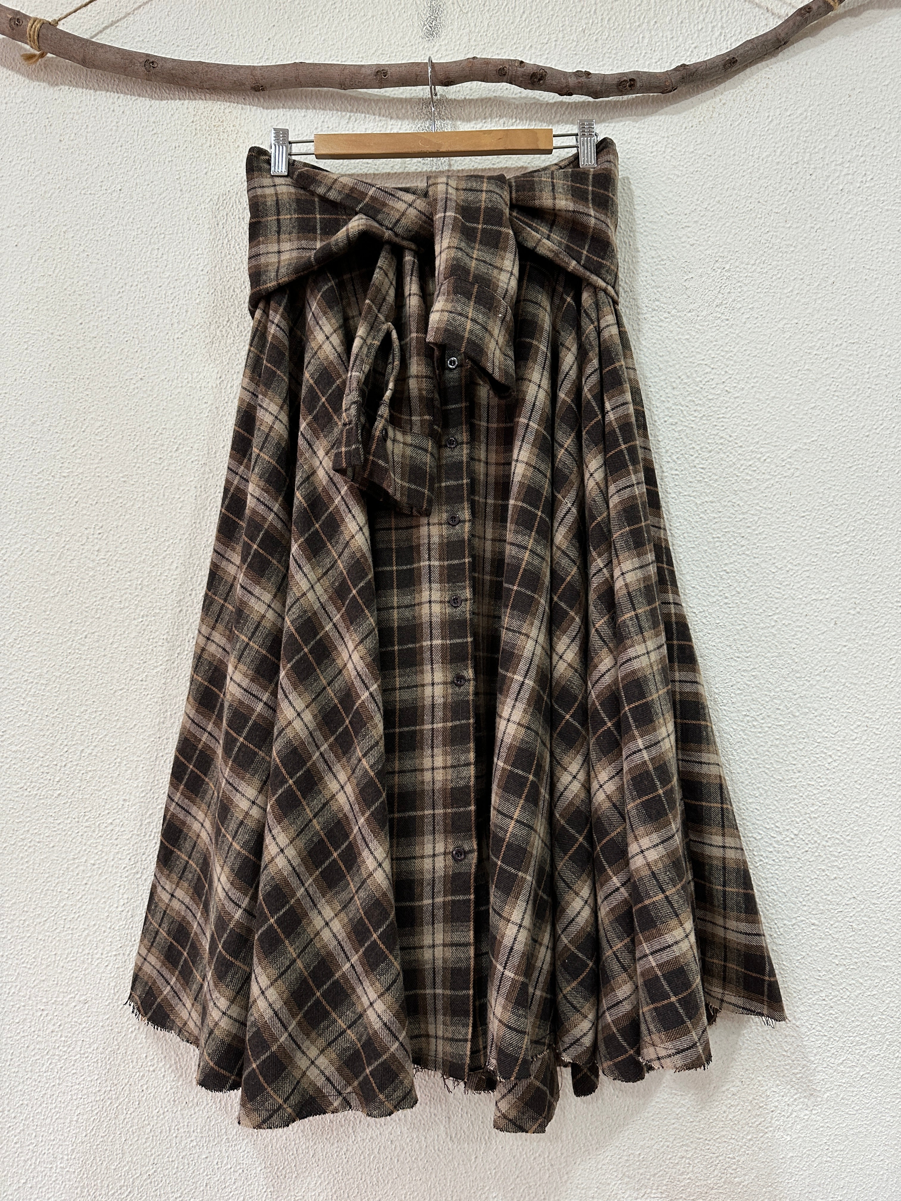 Saia de fazenda c/cinto em mangas de camisa CÓRDOBA