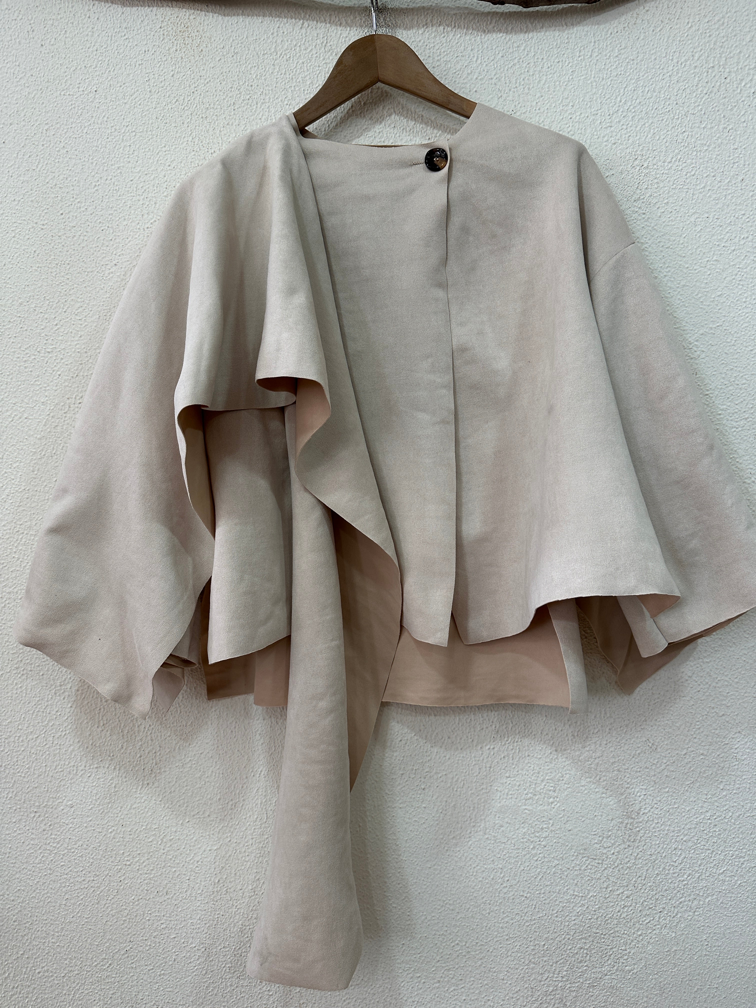 Casaco em suede c/cachecol TÁLIA