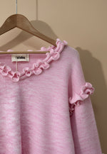 Load image in the gallery viewer,Camisola de malha c/ aplicação de folhos ORCHID
