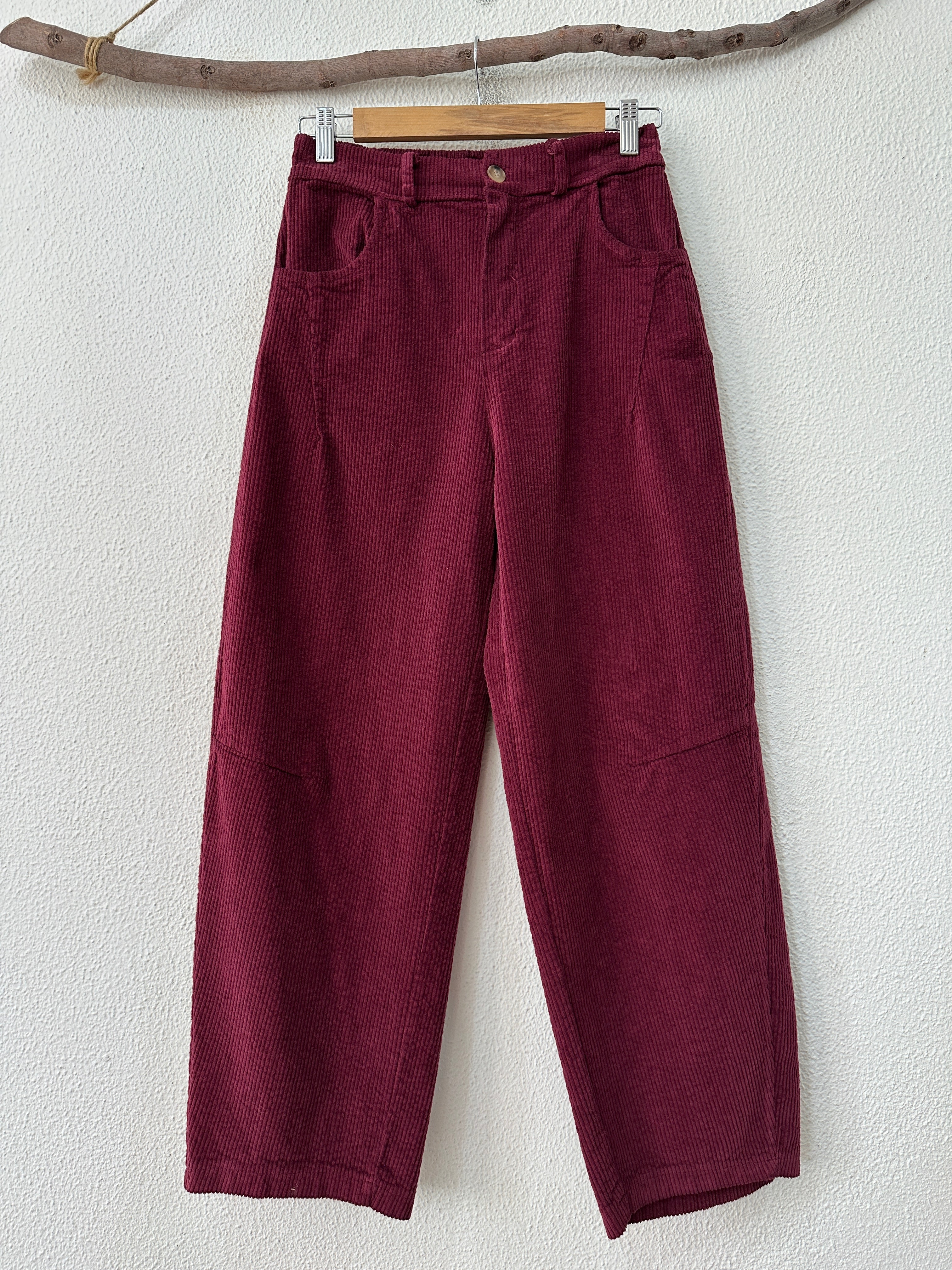 Calças baggy em bombazina BILBAU