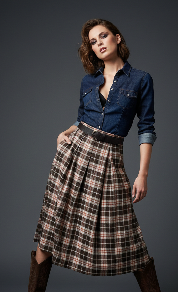 Saia em fazenda c/ bolsos SPICY