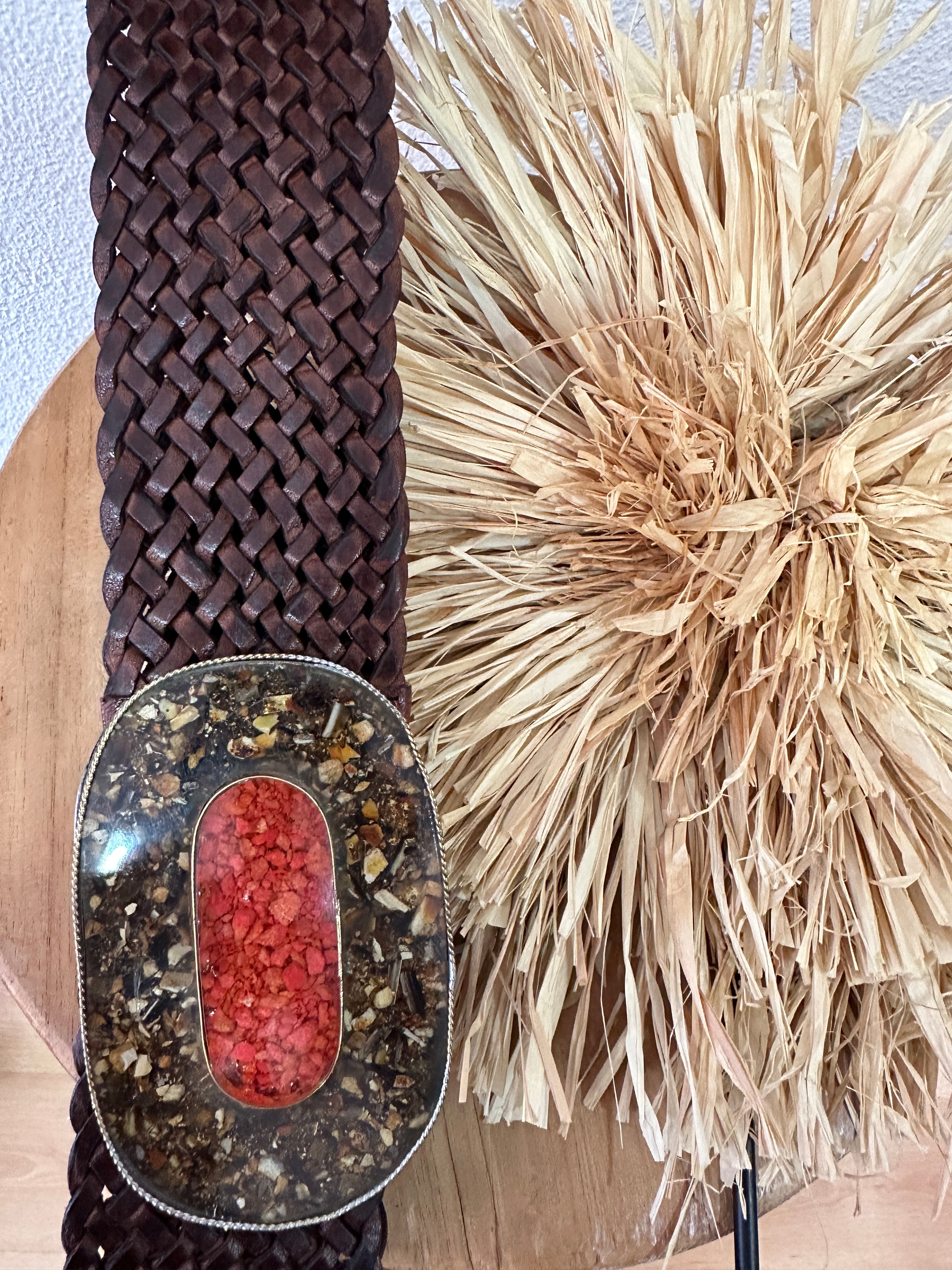 Cinto em pele entrançada SPELL