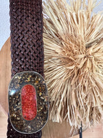 Carregar imagem no visualizador da galeria, Cinto em pele entrançada SPELL
