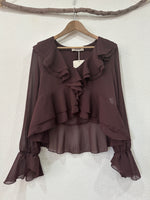 Load image in the gallery viewer,Túnica assimétrica c/folhos DEODORA
