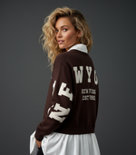 Load image in the gallery viewer,Camisola c/detalhes de camisa incorporada NEW YORK
