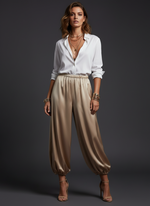 Carregar imagem no visualizador da galeria, Calças bombachas acetinadas MARTINIQUE
