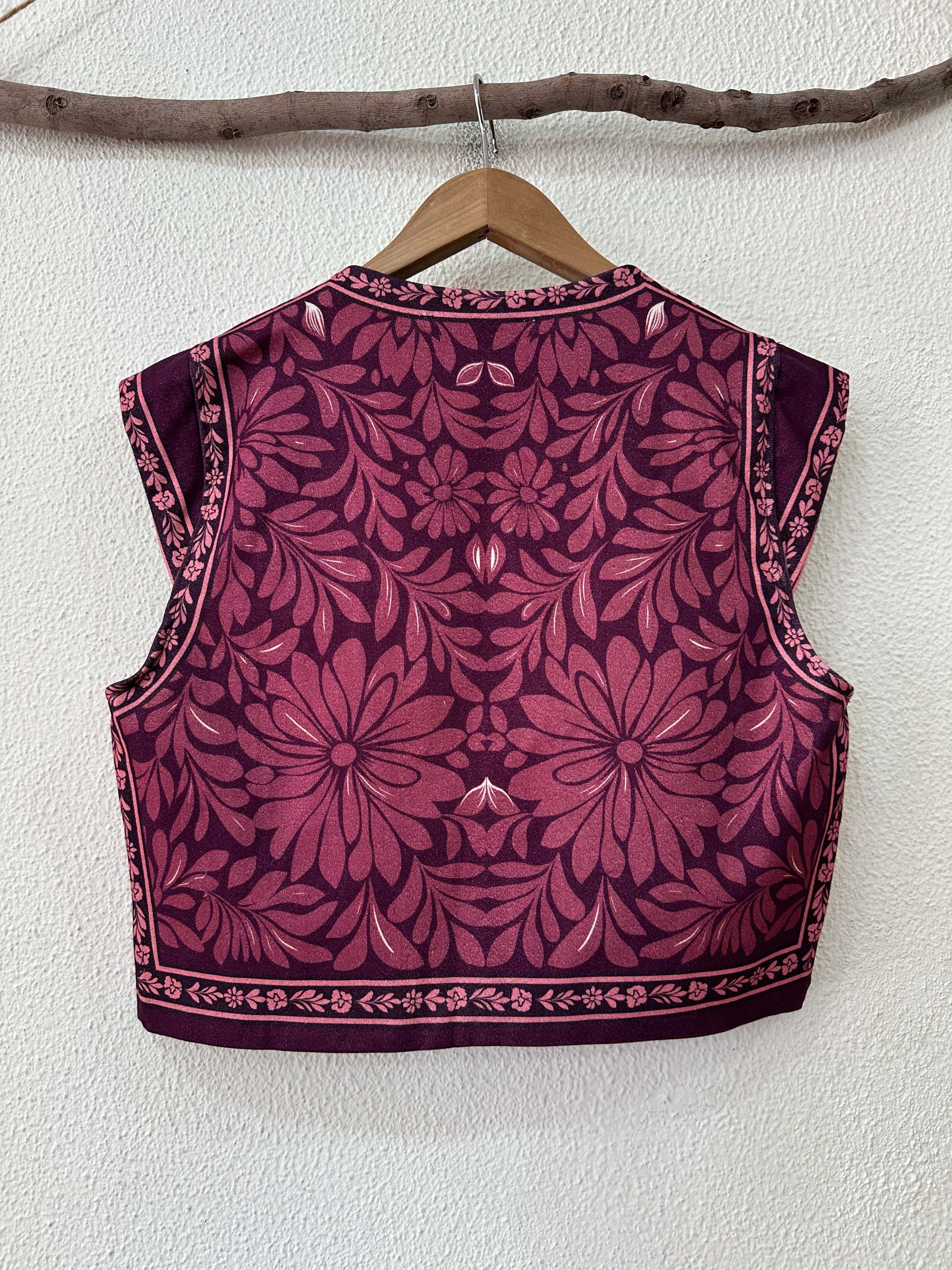 Colete curto em algodão duplo JANE