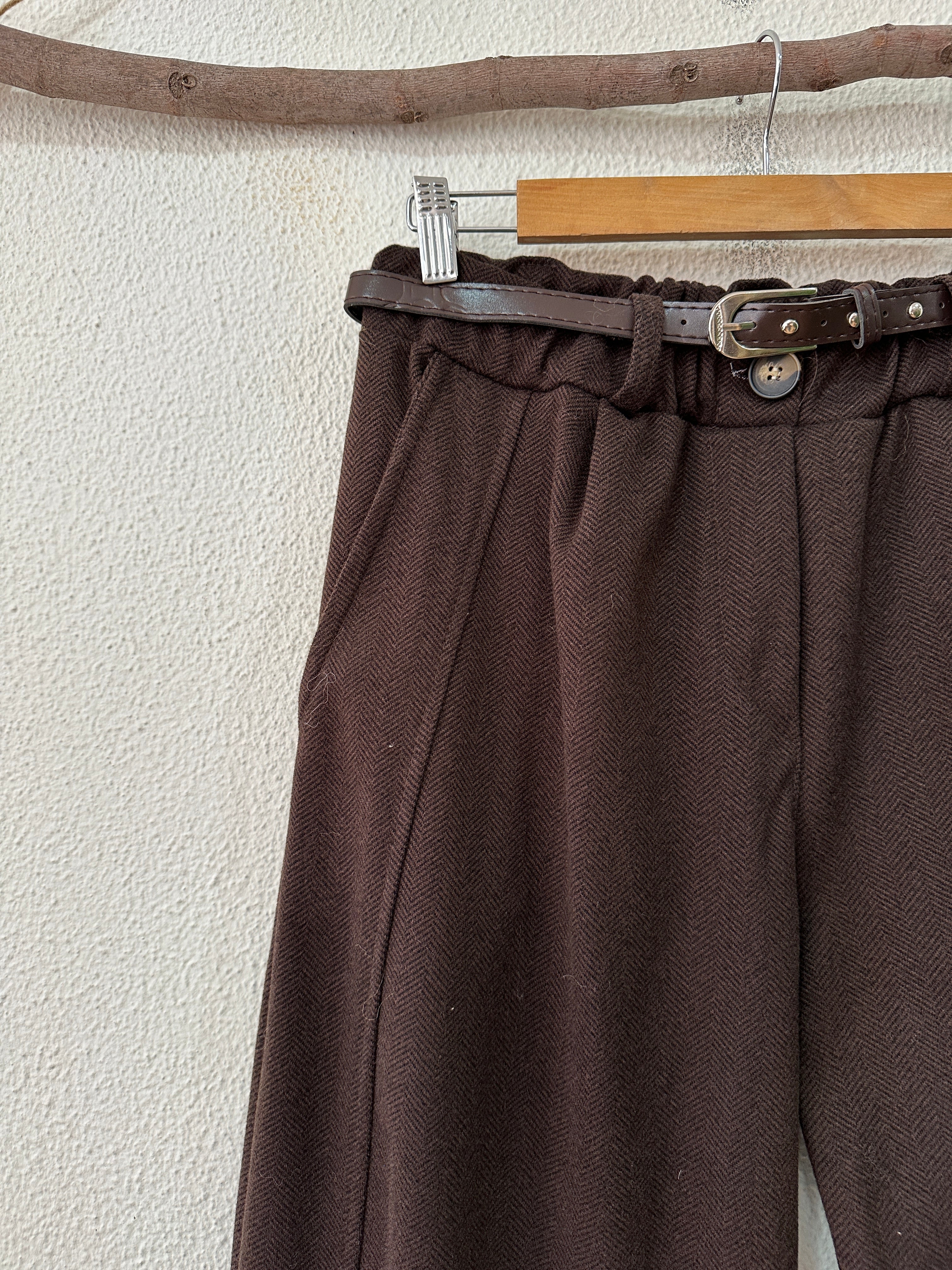 Calças estilo baggy em malha espinhada PRIYA