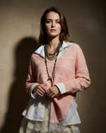 Chargez l'image dans la visionneuse de la galerie,Camisola de malha assimétrica c/ renda PEACHY
