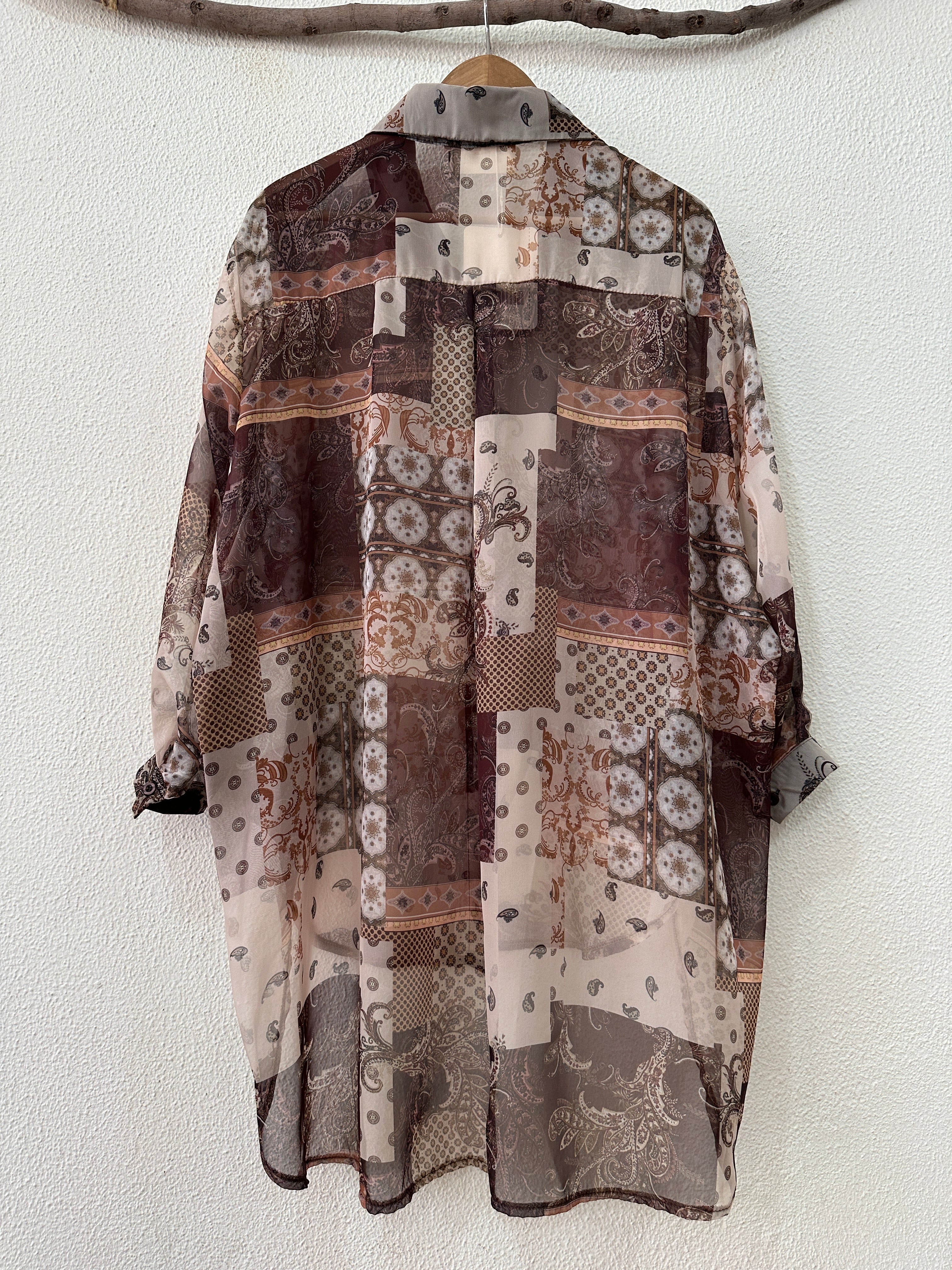 Camisa oversize em chiffon PROVENCE