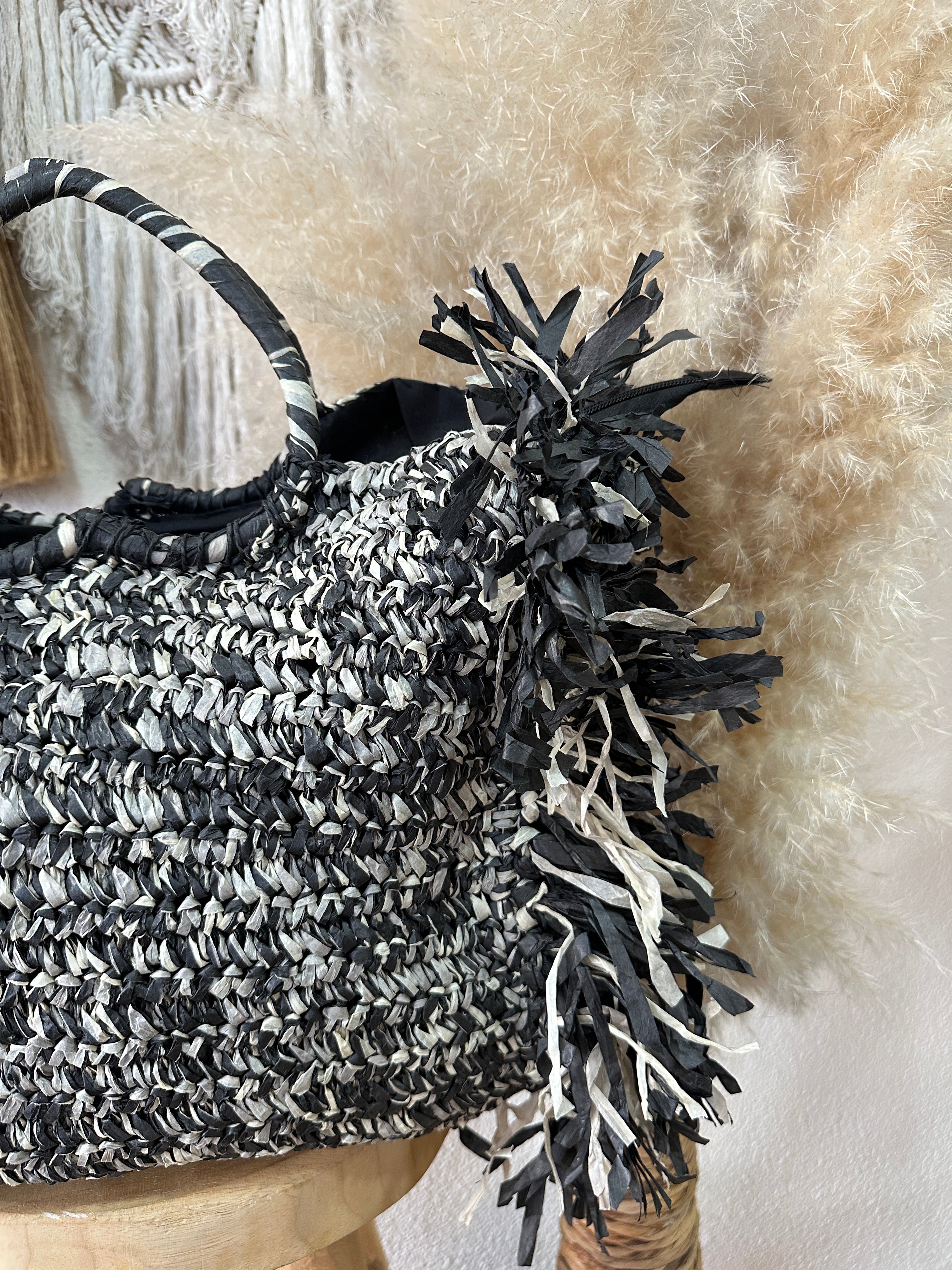 Mala em ráfia c/franjas TERESA