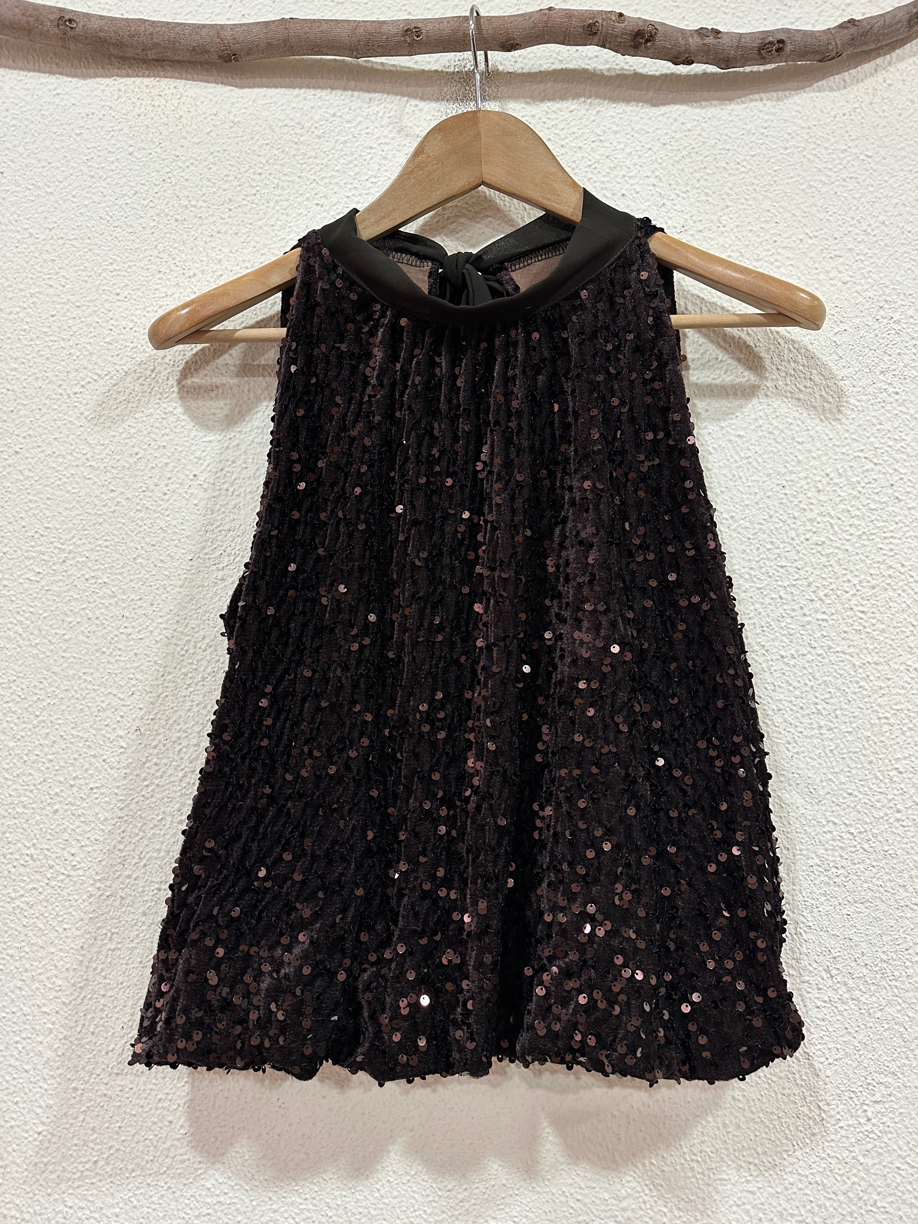 Top abalonado em veludo c/lantejoulas  SAPPHIRE