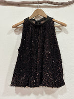 Load image in the gallery viewer,Top abalonado em veludo c/lantejoulas  SAPPHIRE
