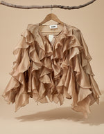 Carregar imagem no visualizador da galeria, Camisa efeito chiffon c/ folhos KALAHARI
