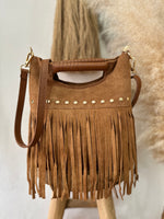 Carregar imagem no visualizador da galeria, Mala em camurça c/franjas PÁDOVA
