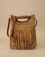 Carregar imagem no visualizador da galeria, Mala em camurça c/franjas PÁDOVA
