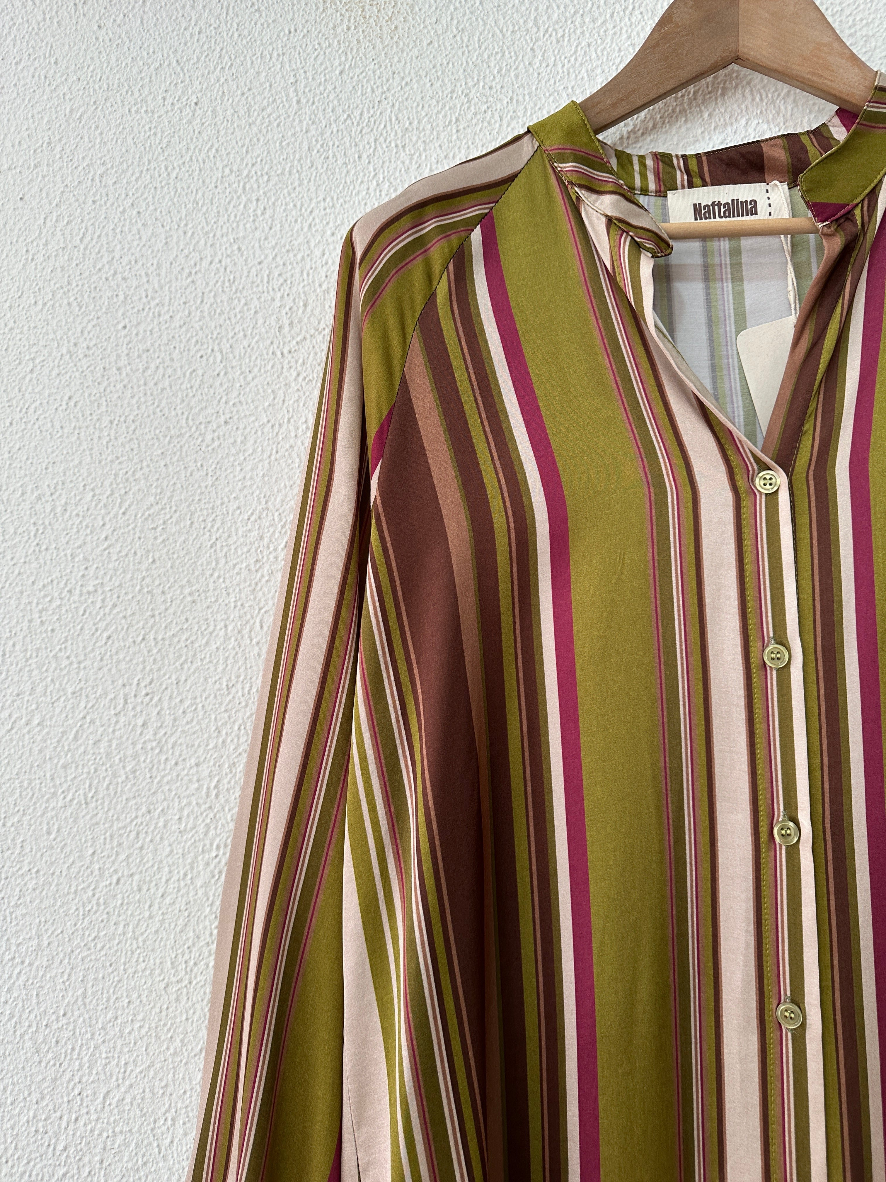 Vestido-camiseiro c/ seda CORA