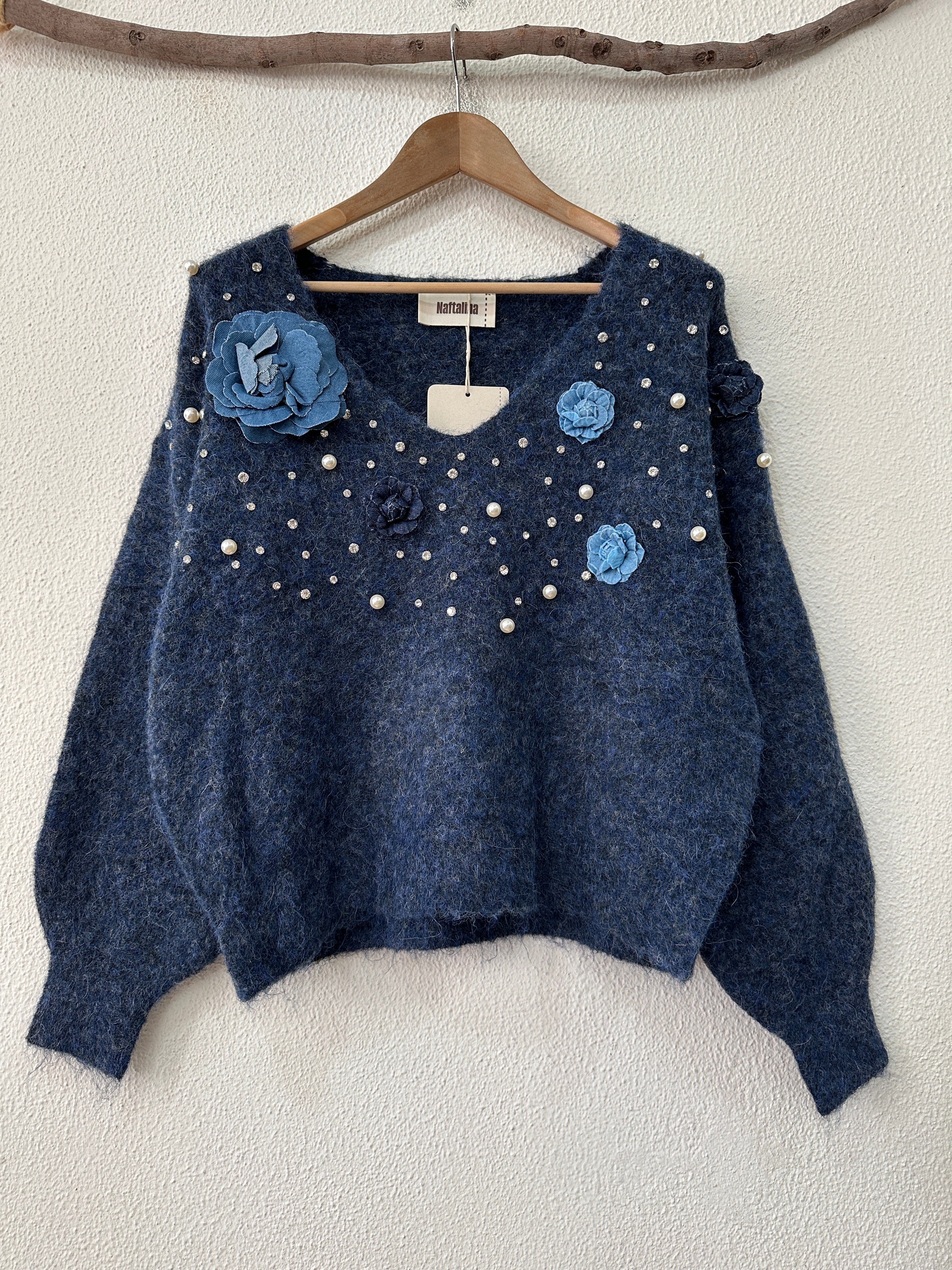 Camisola de malha c/ aplicações CONSTELATION