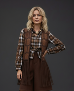 Load image in the gallery viewer,Colete de retalhos em suede c/pelo interior e franjas TRENDY
