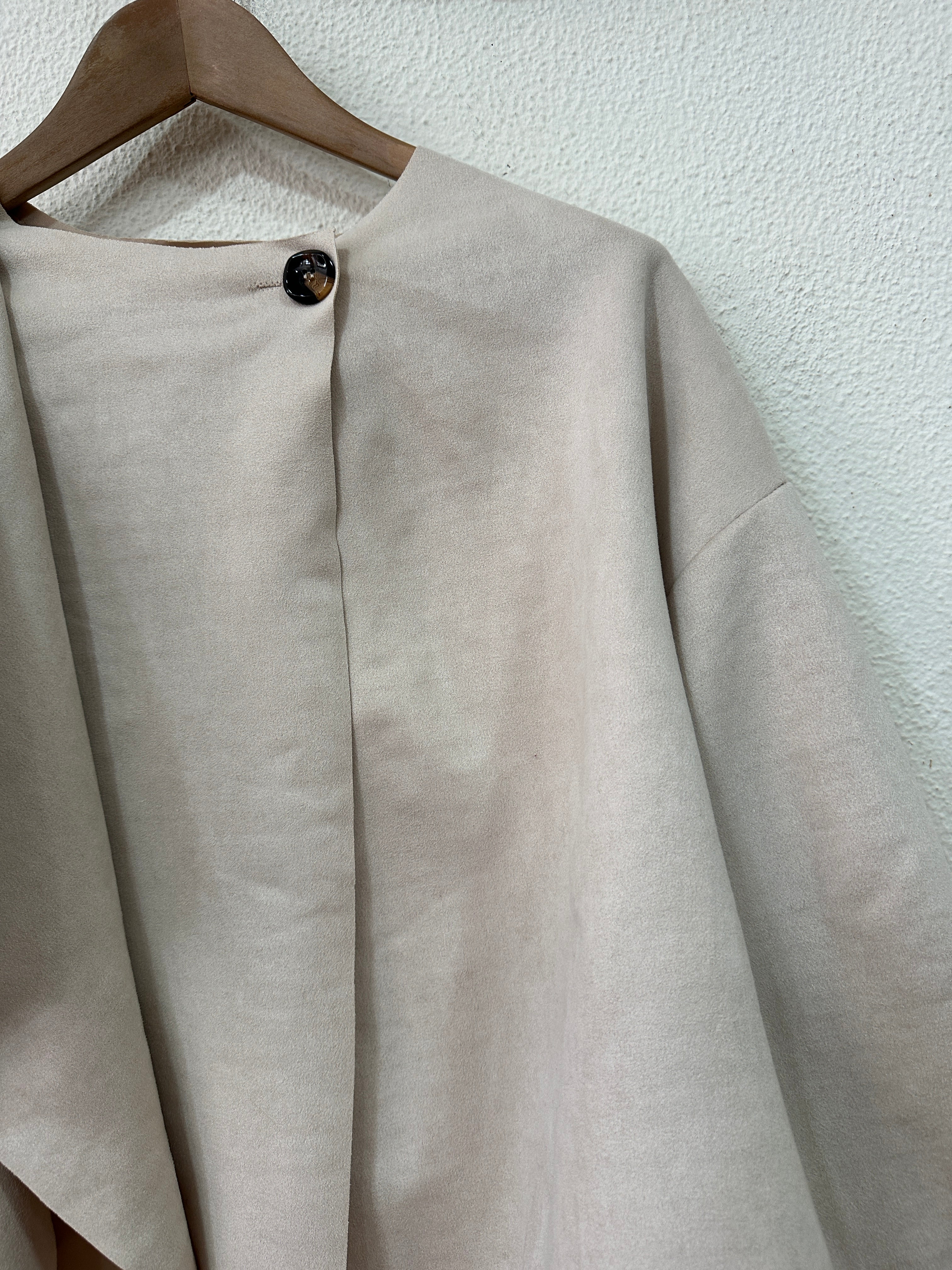 Casaco em suede c/cachecol TÁLIA