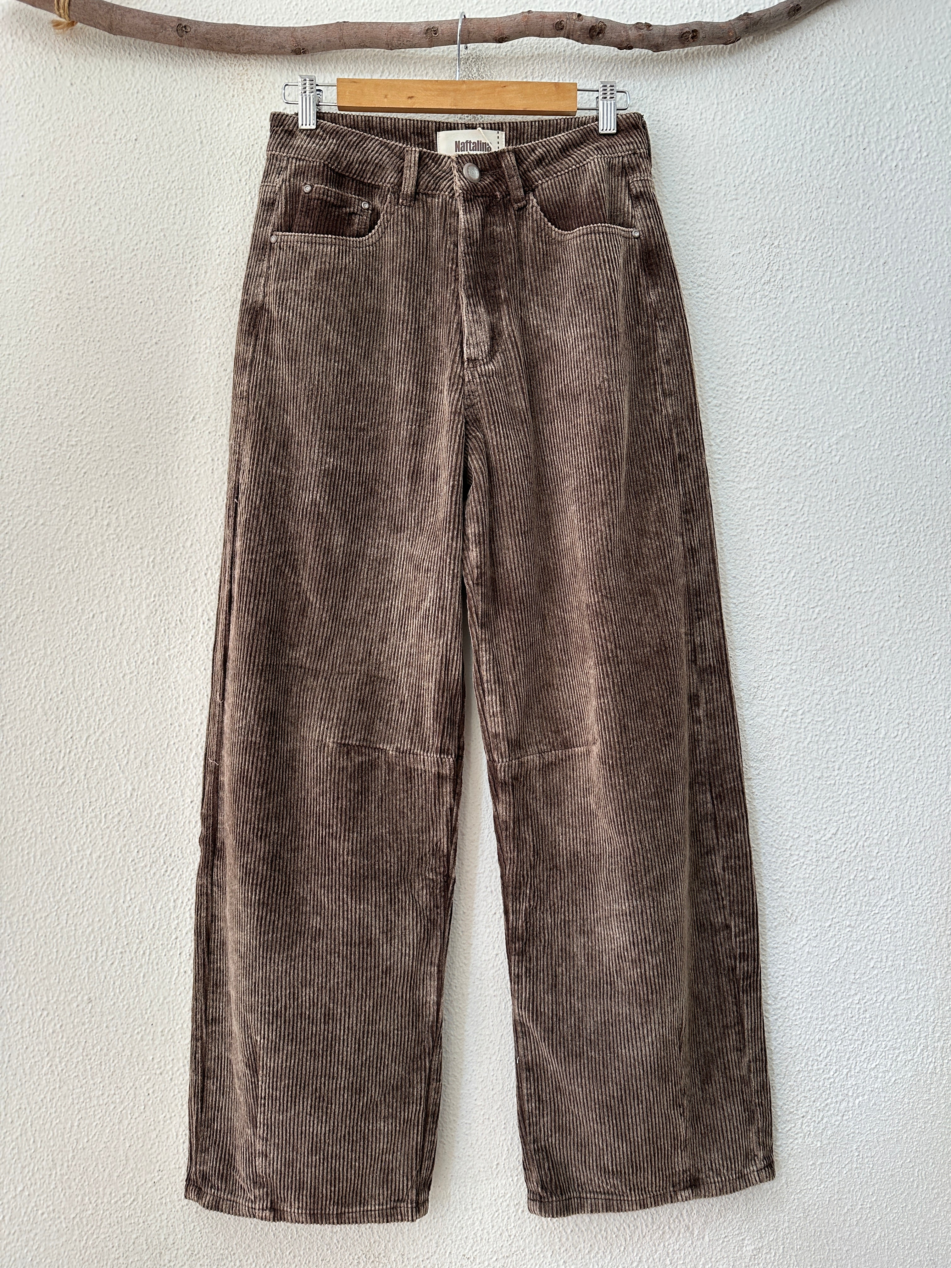 Calças baggy em bombazina pré-lavada WASH