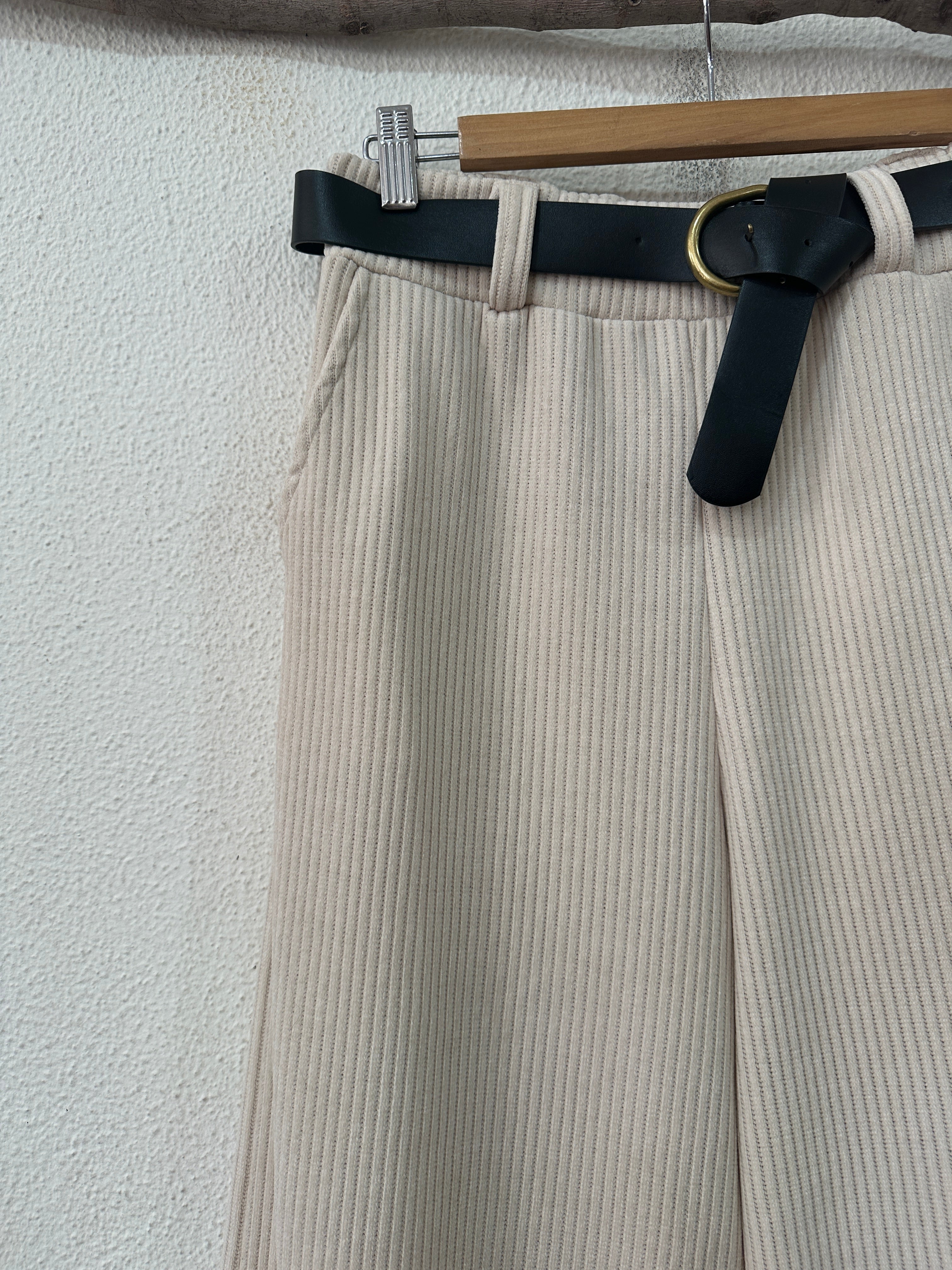 Pantalonas em malha tipo bombazina GLASGOW